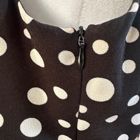 Spense Black and White Polka Dot Midi Dress - Picture 5 of 6